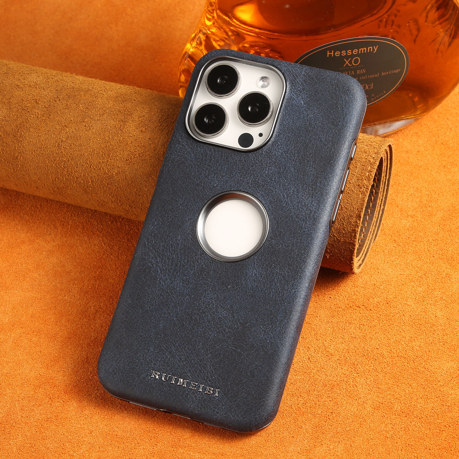 Ốp lưng từ tính da mờ cao cấp cho iPhone 16 Pro Max, chống rơi, phù hợp doanh nhân — Đen quý phái, Xanh lam quý ông, Nâu thanh lịch, Nâu mocha chi tiết 8
