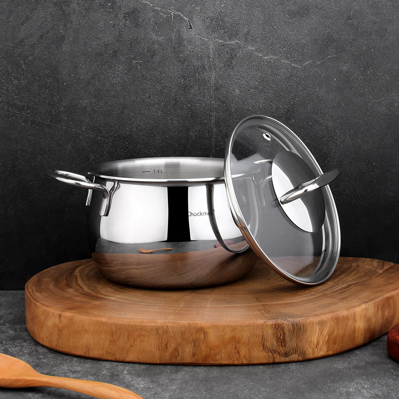 Chockmen Zhuo Deming 18 / 10 acero inoxidable 12 - 14cm cocina de leche cocina de alimentos suplementarios para una persona