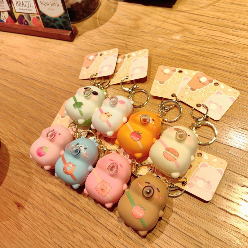 34g Weight Bag Pendant, Keychain Classification 1 Piece Quantity Casual, Holiday Occasion PVC Material Cartoon Character Pattern Unisex Gender Cute Style 1 Piece Cute Cartoon Character PVC Unisex Bag Pendant Keychain 3