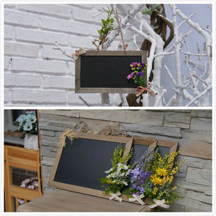 Writable Wooden Hanging Small Blackboard Message Board American Creative Shop Hanging Personality Wall Hanging Door Plate Business Plate