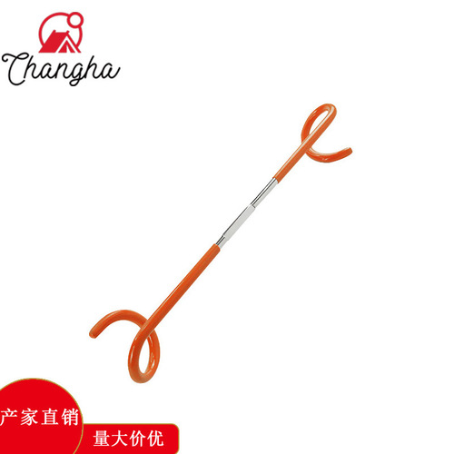 Outdoor gas lamp hook camping multi-functional metal two-way tent lamp pig tail hook S-shaped double-head storage hook