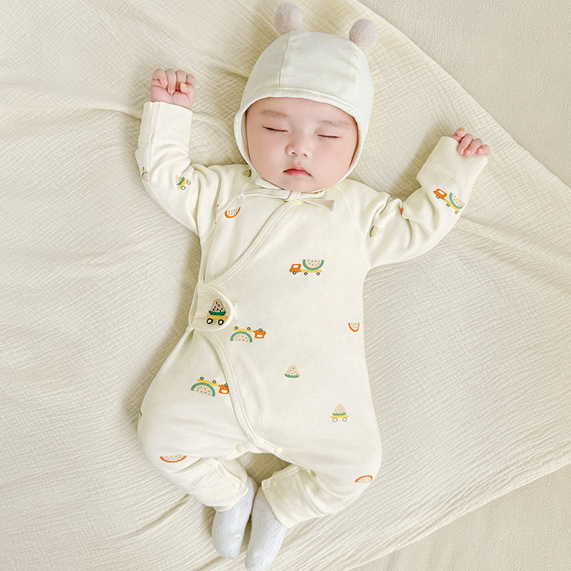 Ropa de bebé recién nacido primavera, otoño, invierno nacido algodón base 0 calor marzo monje harina recién nacido bata bata