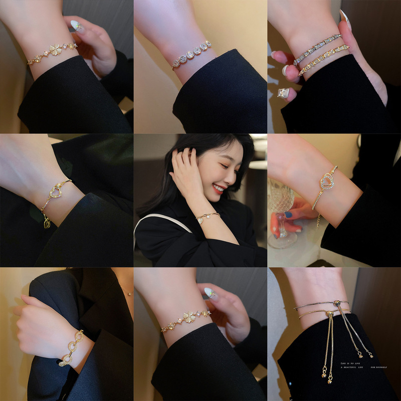 European and American style retro design pearl bracelet female niche high sense titanium steel bracelet couple bracelet jewelry wholesale