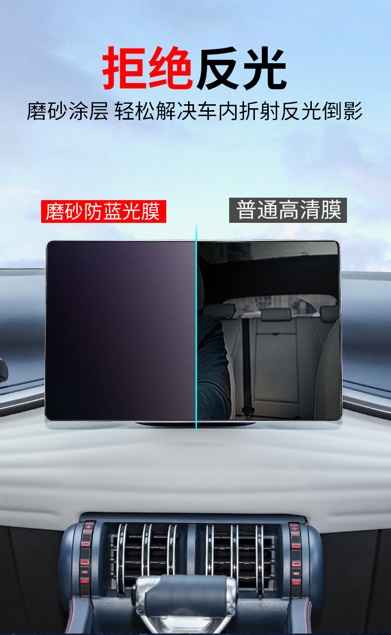 Suitable for BYD car central control screen anti-blue light soft film, Yuan Pro navigation dashboard screen protector