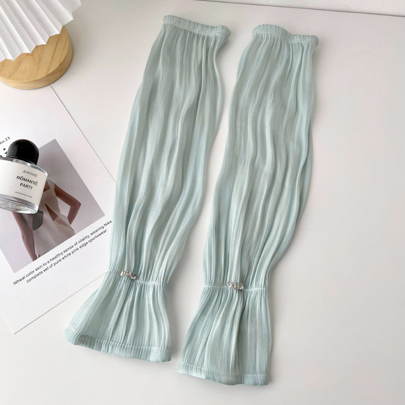 Verano de protección solar encaje malla hielo manga las mujeres grandes al aire libre conducción suelta transpirable largo brazo protección seda hielo ovisleeve