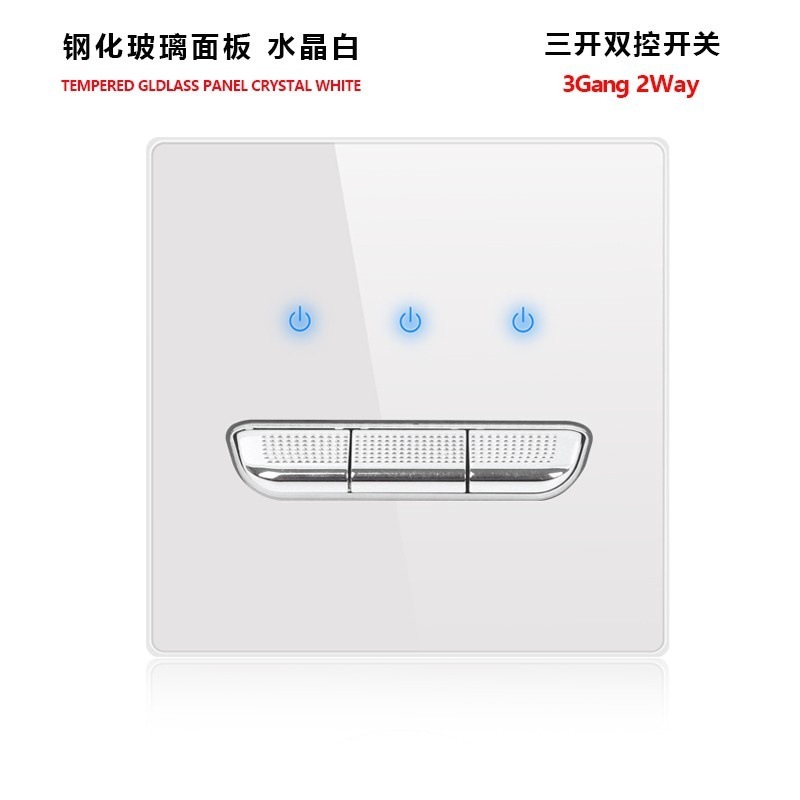 外国貿易トグルリセットスイッチソケット強化ガラスパネルLEDライトEUドイツプラグアメリカ標準フランスプラグロシア英国プラグ|undefined