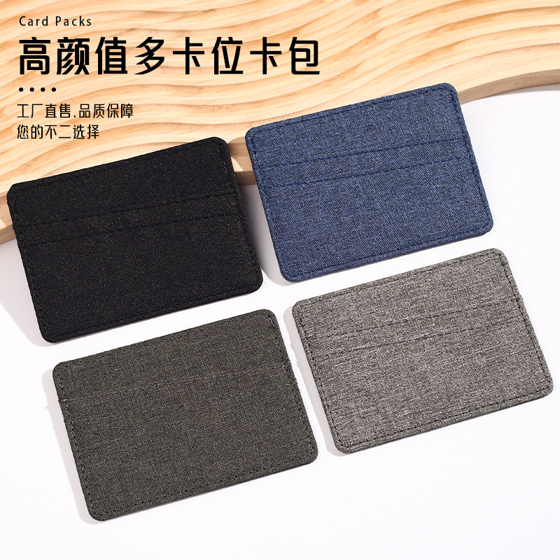 Foreign Trade Hot-selling Simple Multi-card Capacity Card Bag Unisex Multi-functional Fabric Driving Card Bag