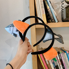 Korean-style cute and funny hair clip for women, face-washing hair clip, simple and versatile, outdoor vlogger anti-slip hair tie, trendy head accessory