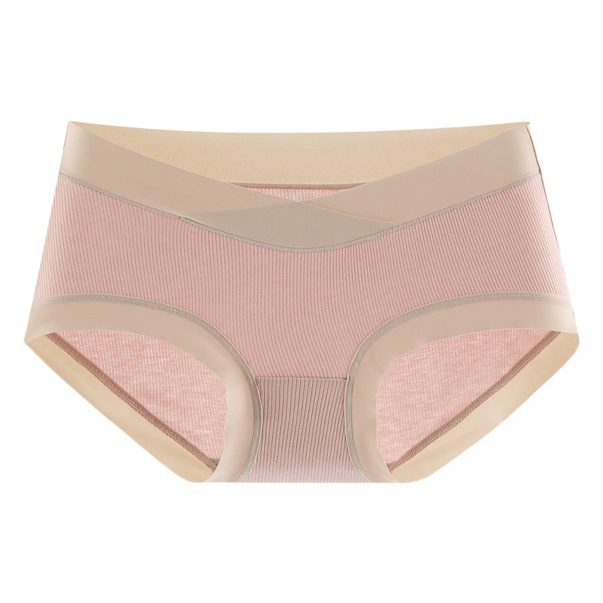 Ropa interior de las mujeres embarazadas modal verano fina entrepierna de algodón de las mujeres embarazadas temprano, medio y tarde sin costura baja cintura vientre apoyo ropa interior