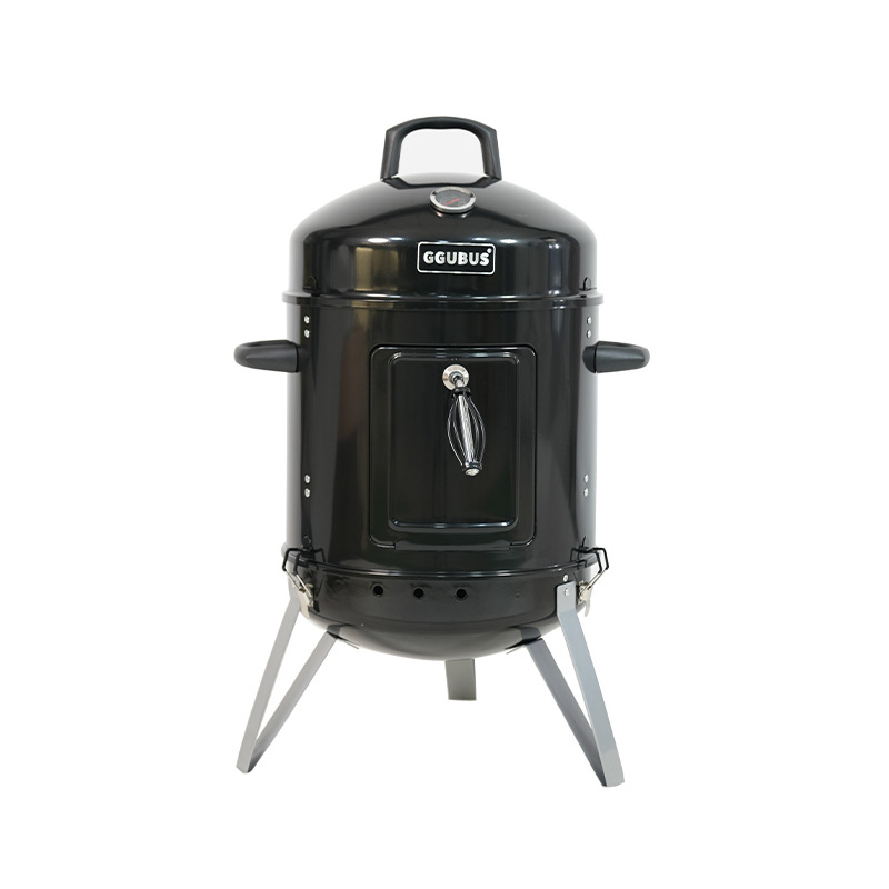 Spot brillante esmalte 16 pulgadas horno de ahumado 3 en 1 horno de barbacoa de carbón horno de ahumado al aire libre horno de tocino