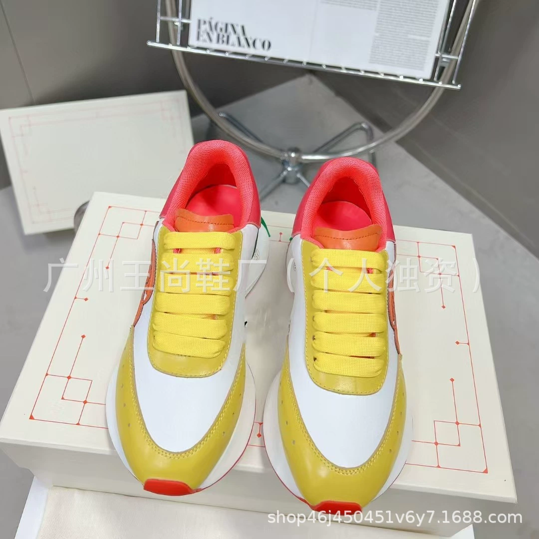 High Ding Edition Новый Маккуин шнуровка толстые белые туфли женские кексы