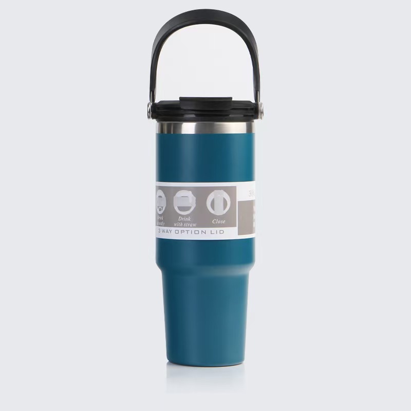 Taza de coche portátil de bebida simple/doble americana Taza de vacío de acero inoxidable Taza de hielo portátil para coche al aire libre Nuevo