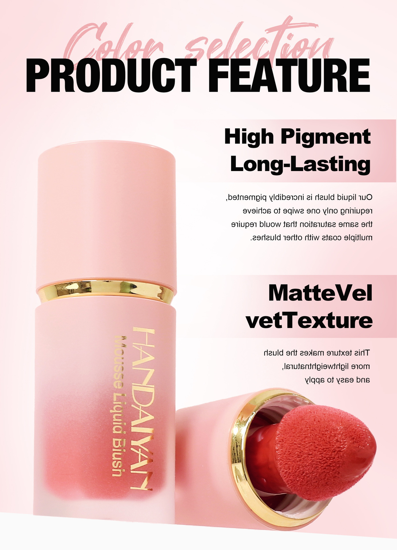 Mattes Flüssig-Rouge – Natürliches, transparentes Finish, leicht zu verblenden und langanhaltende Wangenfarbe_voghion.com
