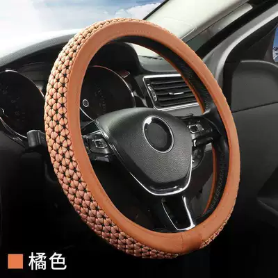 Four-Season Universal Steering Wheel – Steering wheel cover - luxury-ice-silk-orange-high-quality-default
