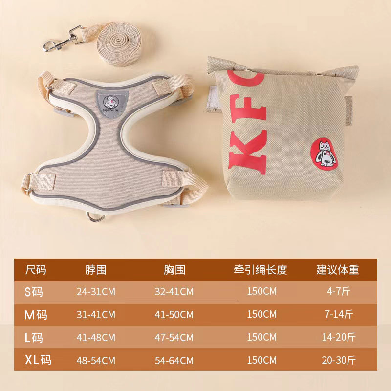 Venta directa de fábrica Correa para el pecho de la hamburguesa Productos para mascotas Cuerda de tracción para perros Cuerda para perros de paseo para gatos Cadena reflectante al por mayor