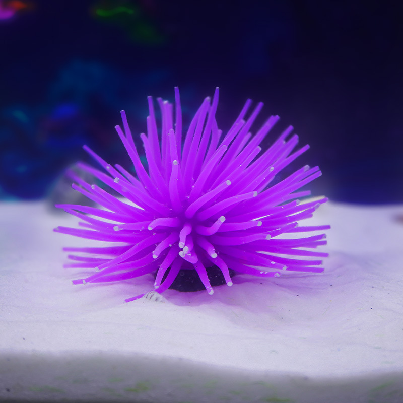 Artificial erizo de mar tanque de peces tanque de simulación de paisaje de erizo de mar bola colorido suave coral plantas acuáticas acuario natación peces adornos al por mayor