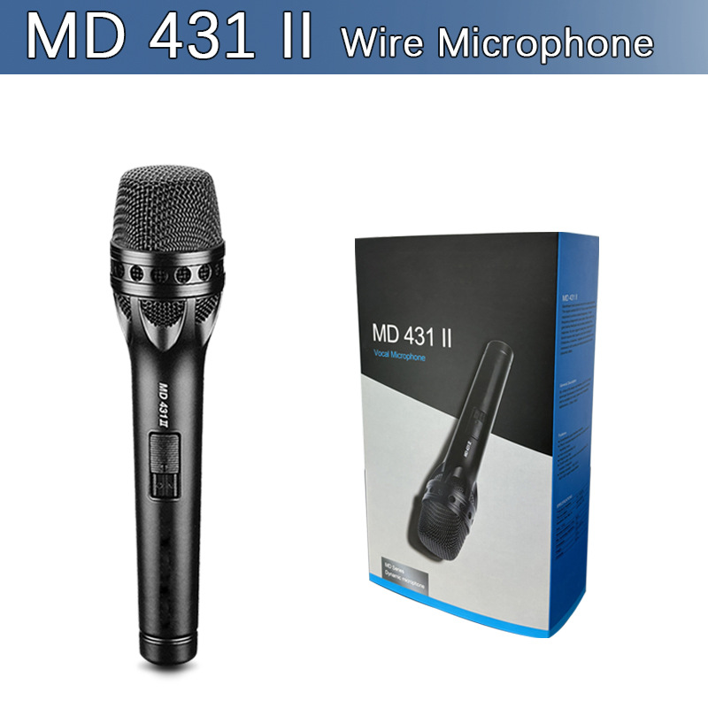 Md 431 Ii Professional Ktv Stage Wired Microphone Karaoke Conference Singing Handheld Speech Dynamic Microphone