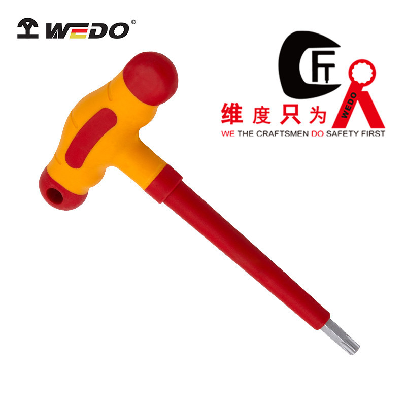 WEDO维度绝缘工具VDE认证工具绝缘注塑T型梅花扳手  IN532