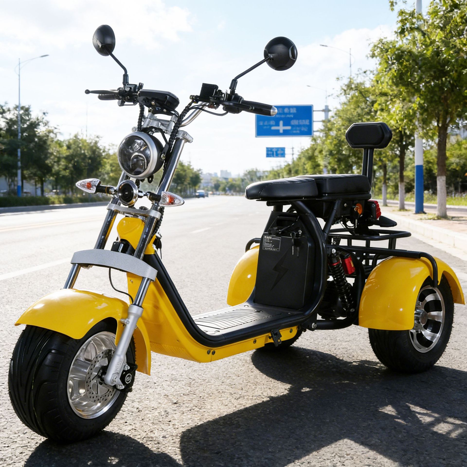 Exportación transfronteriza de triciclos eléctricos cp3.0 Harley CEE ciudad adulta scooter para ayudar a los triciclos image 3