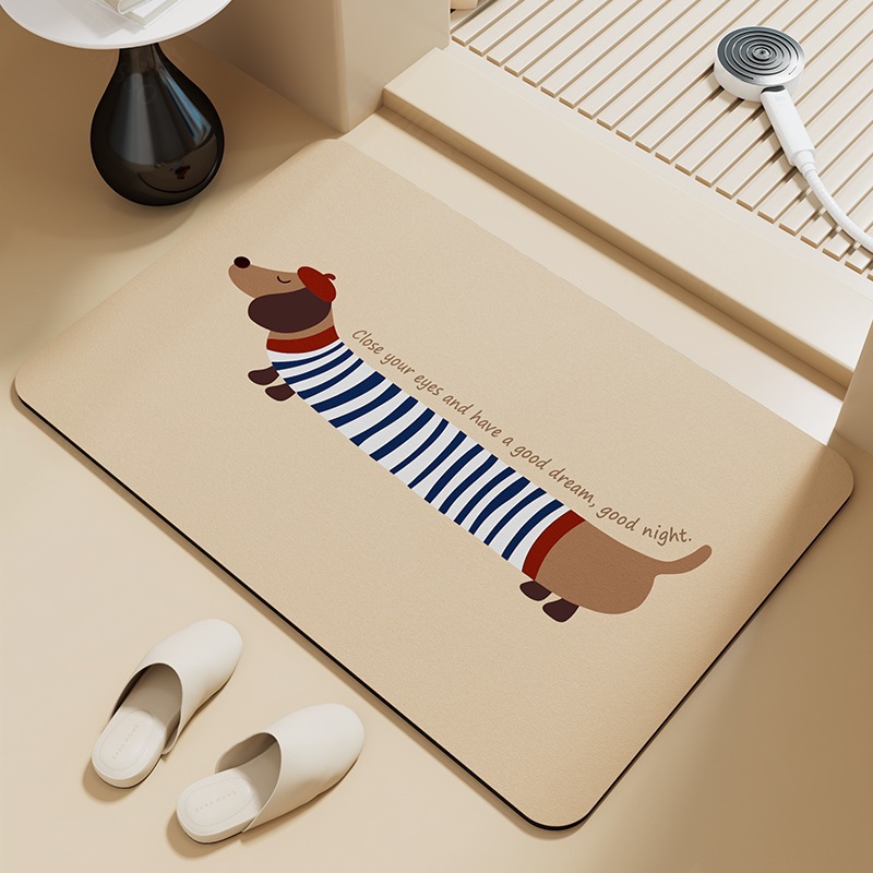 Diatomaceous Earth Bath Mat Quick Dry Non-slip Bathroom Mat_voghion.com