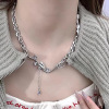 Necklace from pearl, advanced design accessory hip-hop style, chain for key bag , light luxury style, trend of season