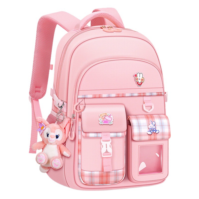 Nueva mochila escolar para niñas estudiante de escuela primaria grado 1-3-6-9 reducción de carga impermeable niños de secundaria de 6 a 15 años mochila