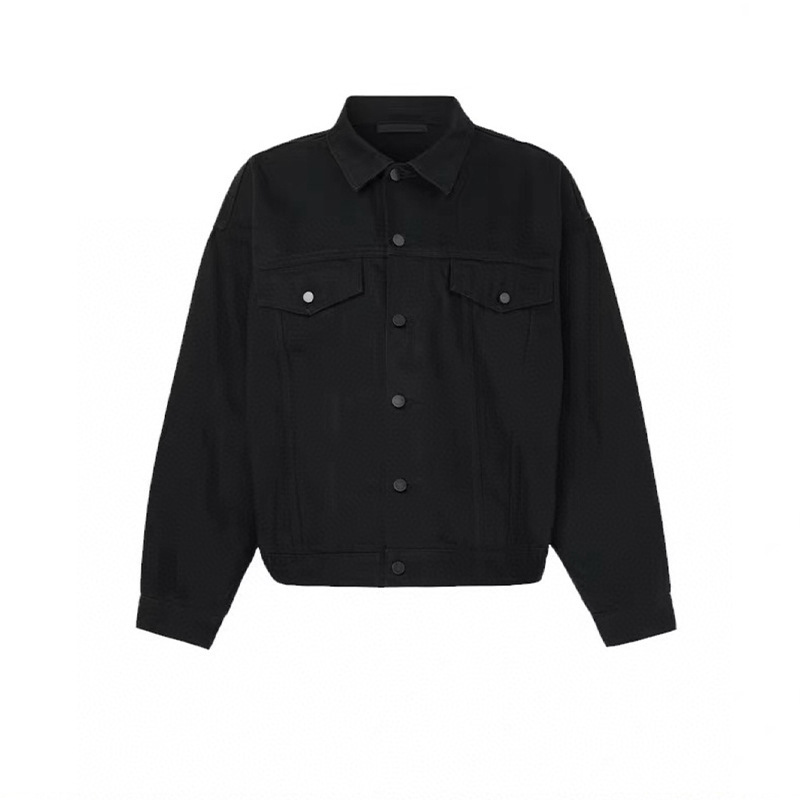 正しい版のEssentialsの第8四半期のFOG秋冬の高い街の水洗いのゆったりしているカップルのデニムのシャツのコートのファッションの札|undefined