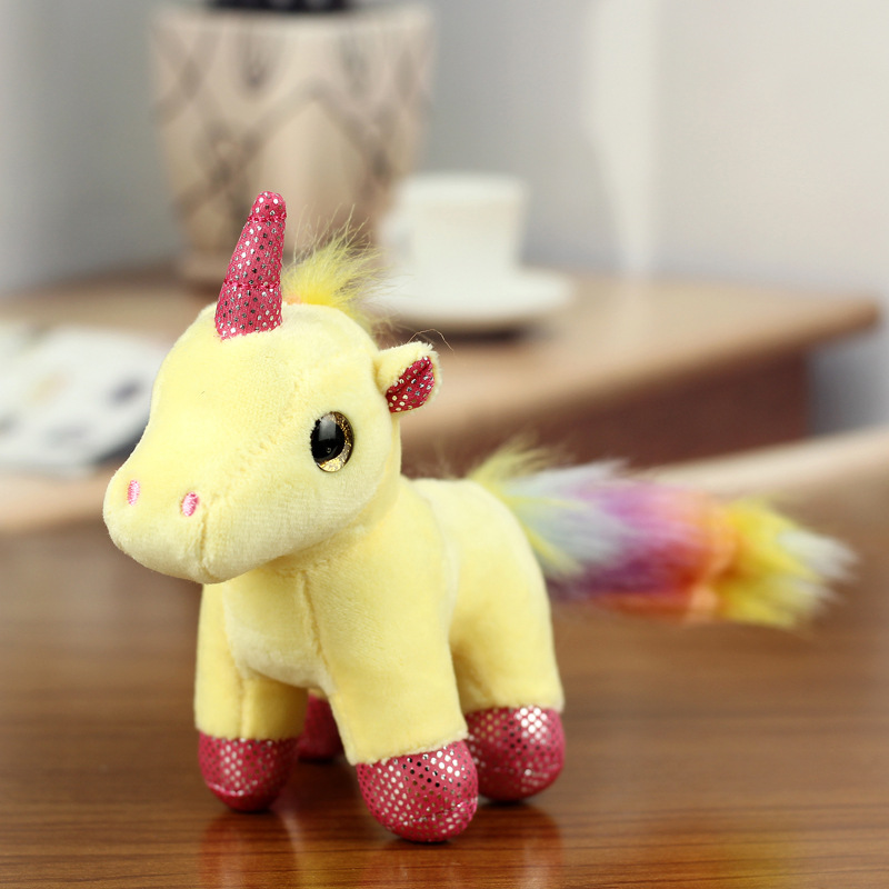 Unicornio pony peluche colgante caramelo color arco iris ropa unicornio mochila juguetes peluche colgante llavero