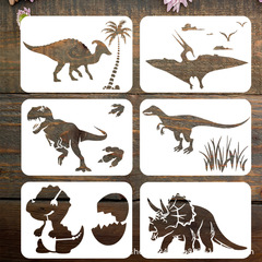 6 恐竜絵画テンプレート新しい SASTER Amazon DIY 壁画装飾スプレー花中空絵画ボード