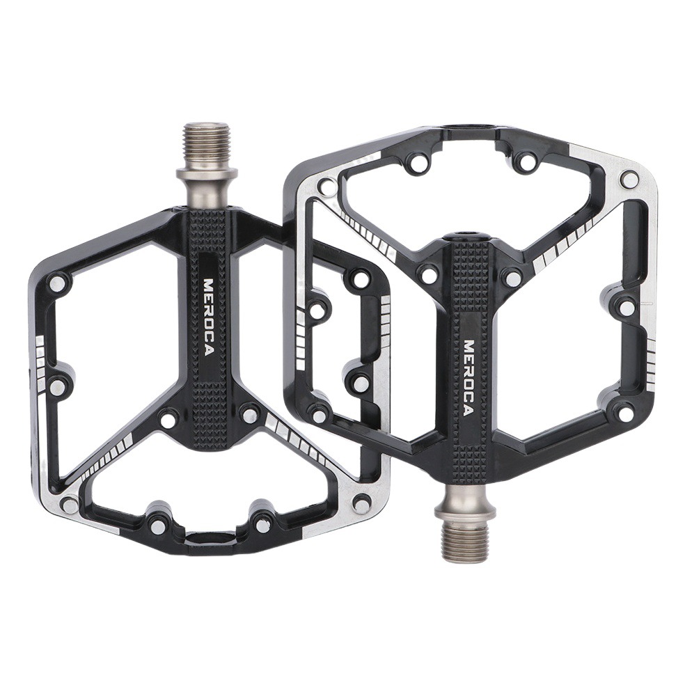 Pedales anchos MEROCA para bicicleta de montaña, de aleación de aluminio con rodamientos antideslizantes DU, accesorios para bicicleta de montaña