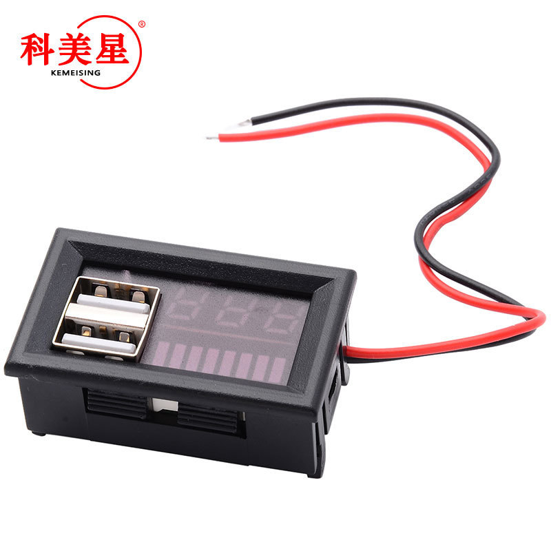 車12vバッテリーバッテリー電圧電力量モニターヘッダー統合ダブルusb出力5v2a電圧変換|undefined