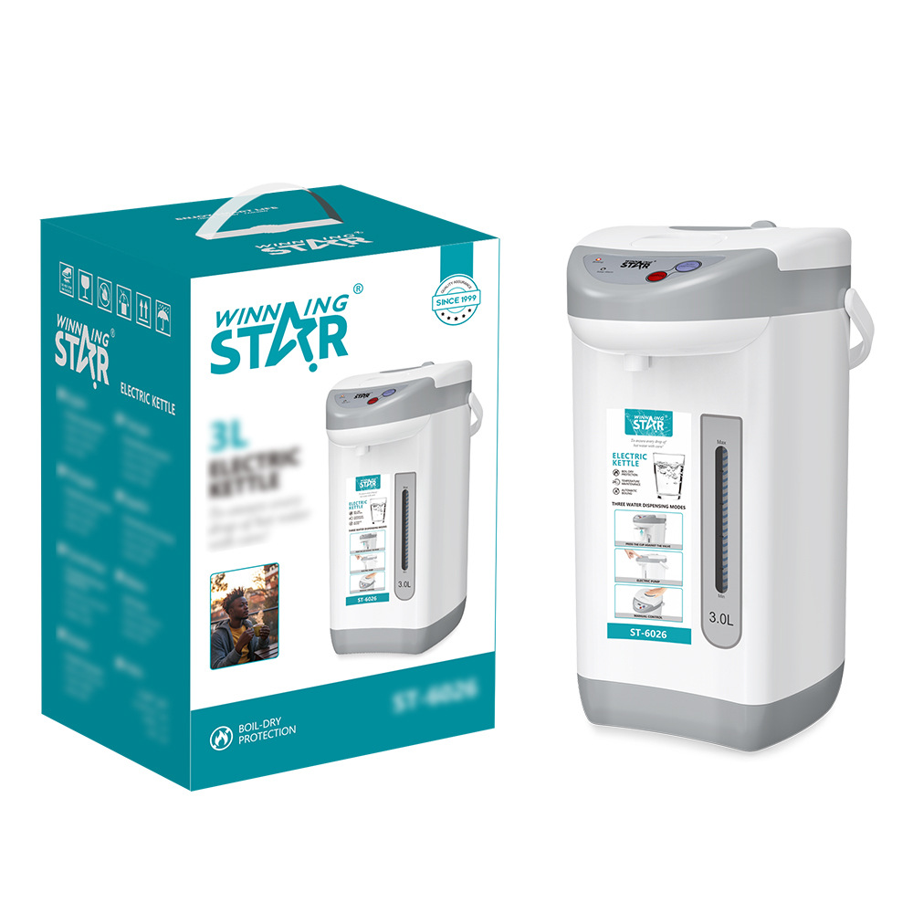 Estrella ganadora cerradura de seguridad del hogar aislamiento de agua hirviendo protección contra sobrecalentamiento inteligente integrado botella de agua eléctrica