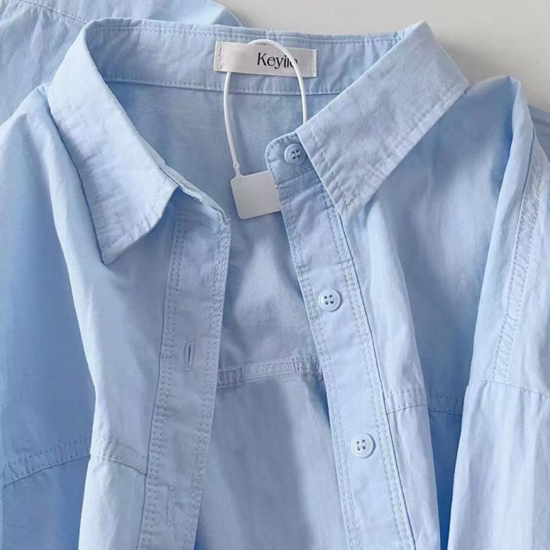 春のピンクの日焼け止めの底のシャツの女性の春の服の2025新型のシャツの小さい人のゆったりしている下着の上着のコート|undefined
