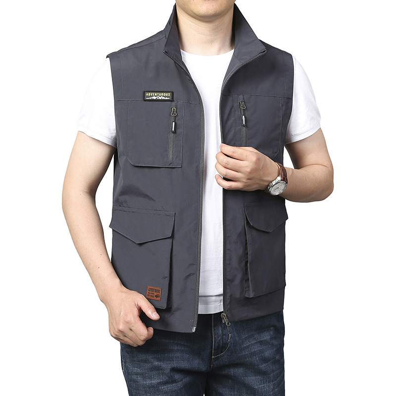 그레이 [고품질 - 포켓 6개 + 벨크로 OEM 가능]