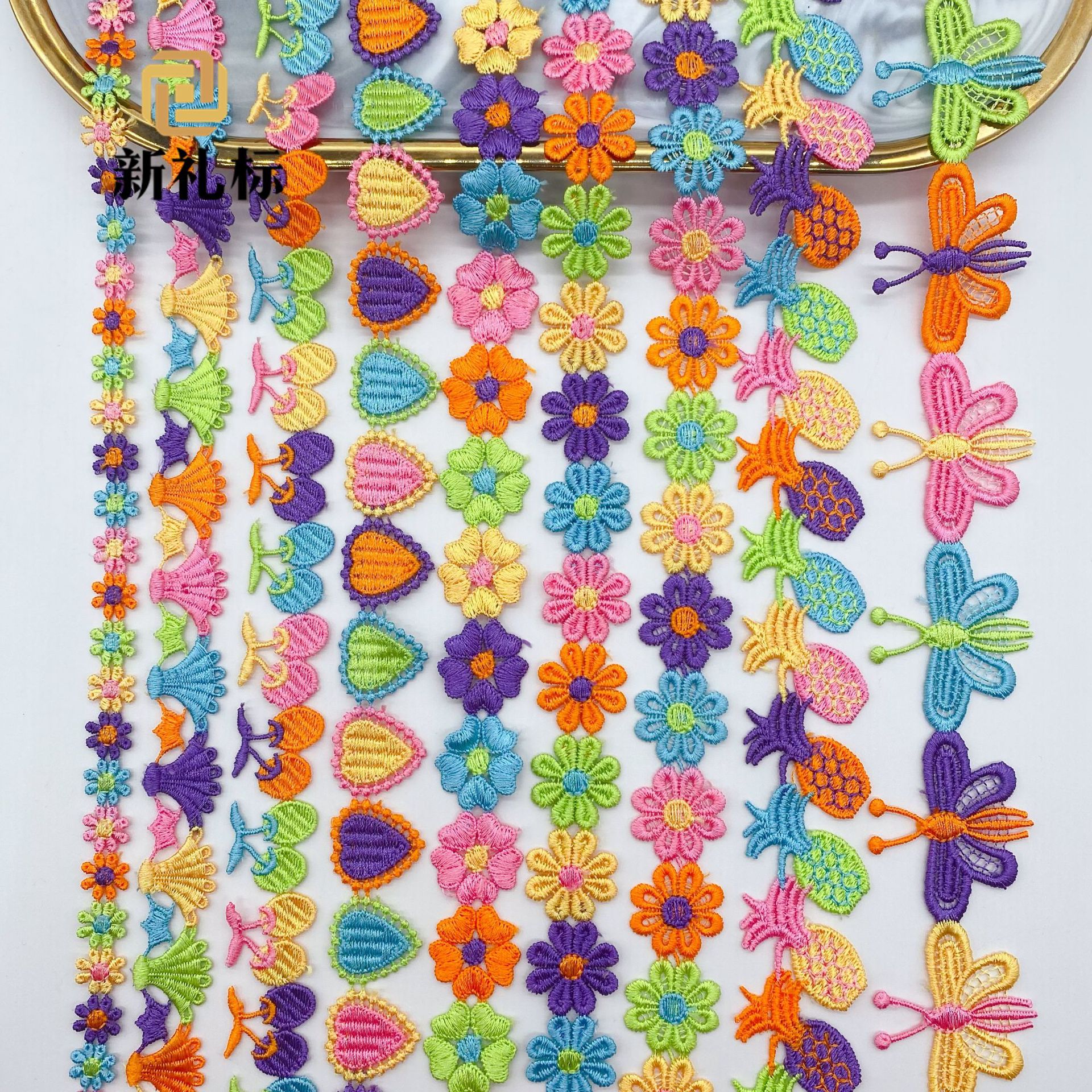 Color de encaje Ropa Decoración Lolita Cuff accesorios amor multicolor poliéster luz código de barras de encaje