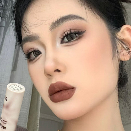 DI&XI Soft Mist Mousse Lip Mud, Matt Fog Texture Whitening Long-lasting Color-Lasting Eye-Colorless Lipstick for Women