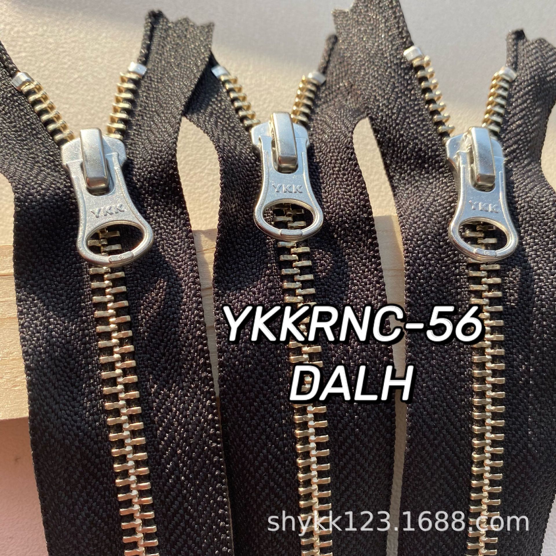YKK5号白铜闭尾拉链 黑色银齿DALH拉头 口袋