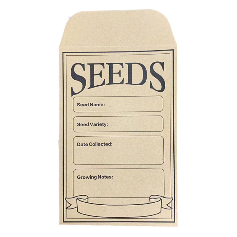 Bolsa de papel de semillas planta semilla vegetal bolsa de papel Kraft autoadhesiva sobre bolsa de papel bolsa de almacenamiento de trigo sobre fábrica