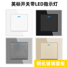 �羳Ӣ��86��ǽ�ڿ��ش�LEDָʾ�� �ֻ���������һ��˫�صƿ���