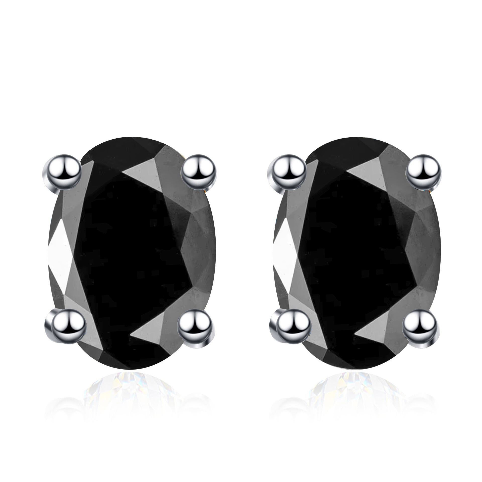 Color huevo 1CT moissanite orejetas rosa moissanite orejetas S925 joyería de plata esterlina exclusiva transfronteriza