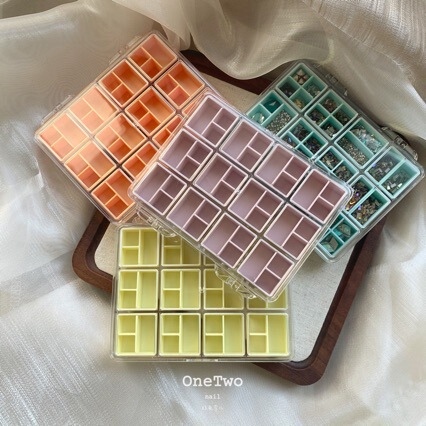 【Nail Art Small Material Storage Box】Recommended by Nail Technicians, Transparent Box for Storing Earrings, Elevated Design to Prevent Diamonds from Leaking Out 【Nail Art Small Material Storage Box】Recommended by Nail Technicians, Transparent Box for Storing Earrings, Elevated Design to Prevent Diamonds from Leaking Out