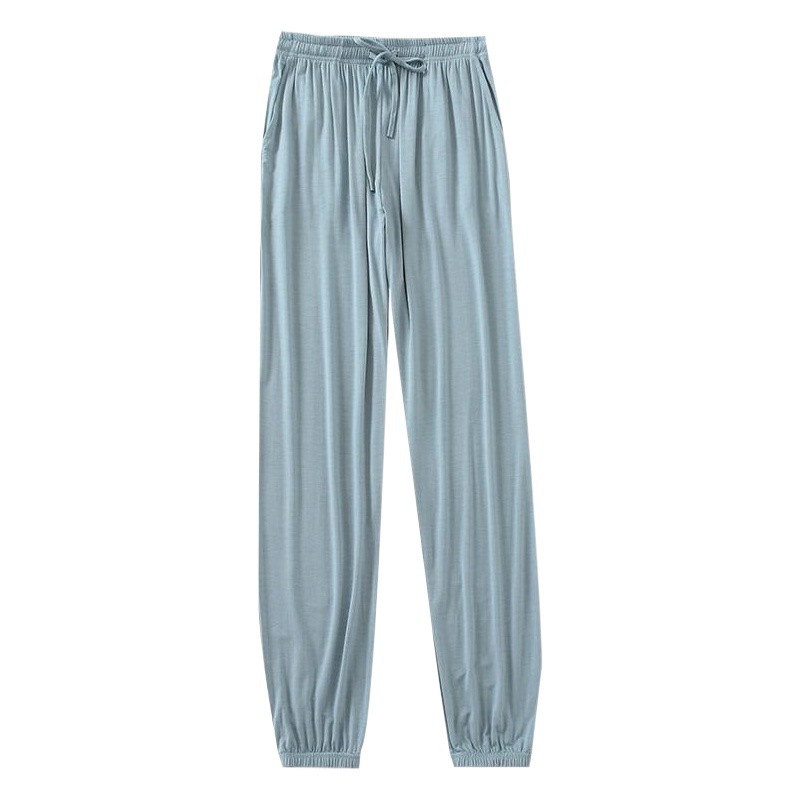 Women's Pajama Pants, Long Pants, Spring and Summer Modal, Loose Casual, Plus Size, Home Pants, Solid Color, Cuffed, Simple, Breathable, Cool