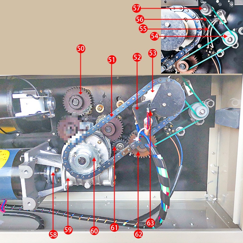 华联封口机810配件大全轮离合器碳刷座槽型光耦连轴器电热管
