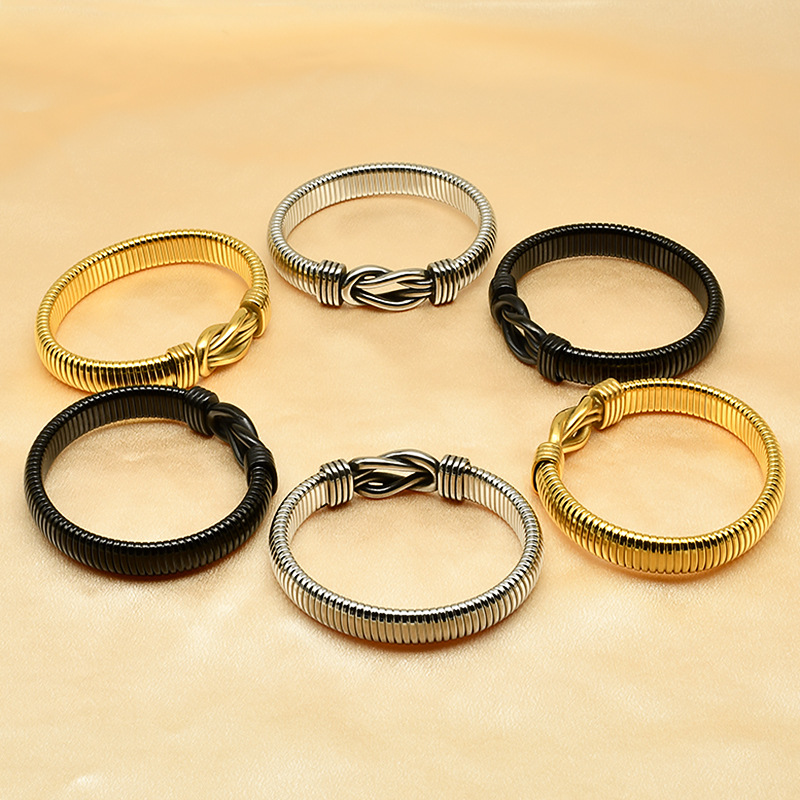 44g Weight Bangle Classification 304 Stainless Steel Chain Material 1 Piece Quantity Casual, Daily, Party Occasion 304 Stainless Steel Material Solid Color Pattern Unisex Gender Retro Style Retro Solid Color 304 Stainless Steel Wholesale Bangle 3