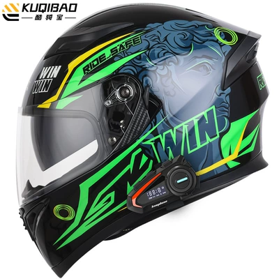 Motosiklet kaskı (dəbilqə) – Safety Gray 3C Certification - david-green-with-k20-bluetooth-m