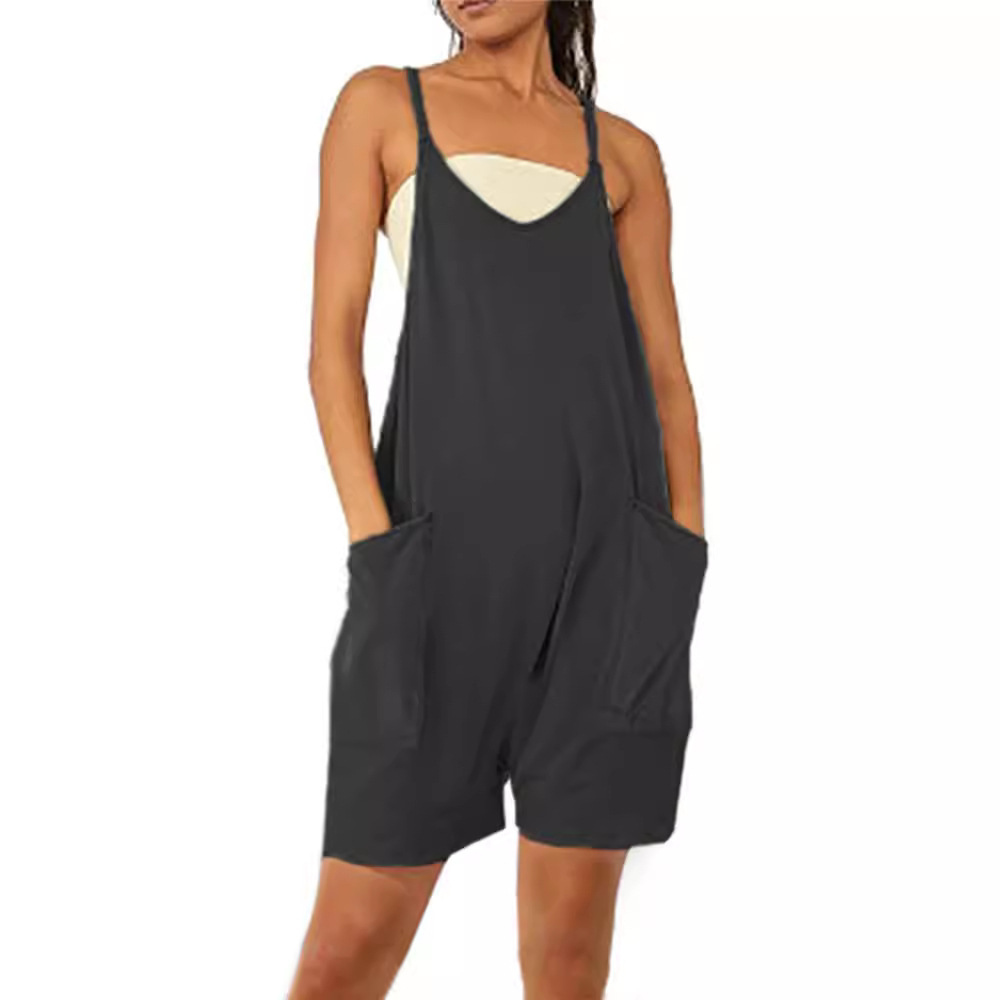 2023 ropa de mujer europea y americana eBay Amazon estación independiente popular cremallera bolsillo suspender pantalones mono suspender Pantalones image 5