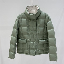 羽绒服女冬季2024新款高级感双面穿时尚白鸭绒气质短款立领外套潮