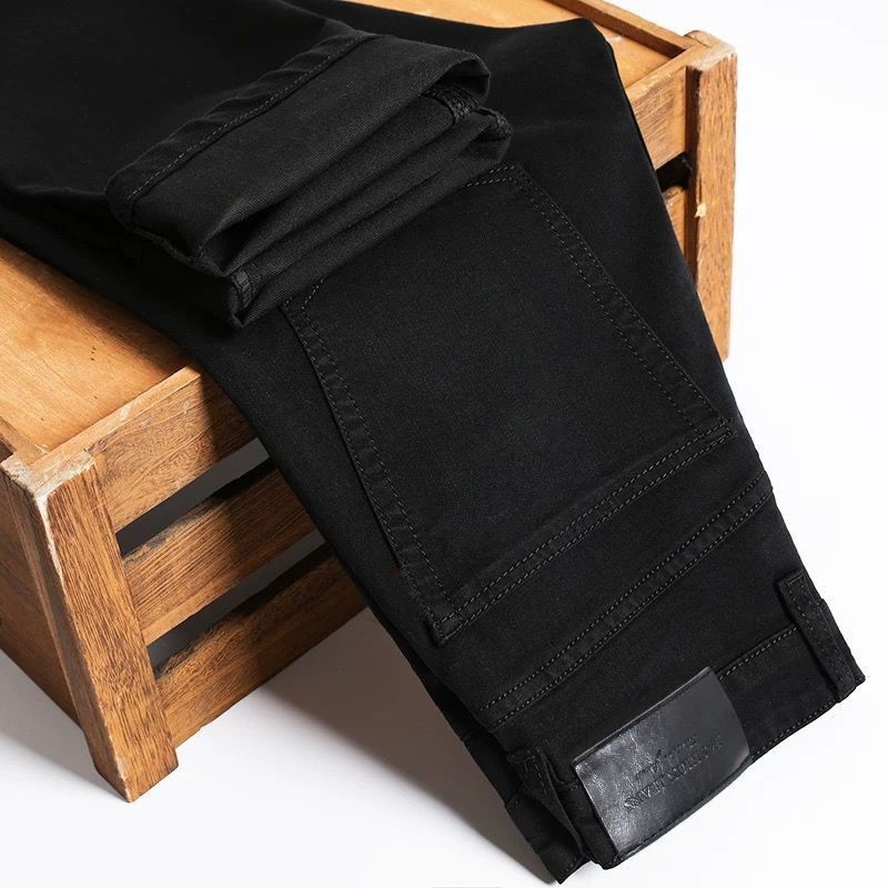 Yumao jeans elásticos para hombres pantalones casuales de negocios de talla grande sueltos rectos pantalones para hombres al por mayor para jóvenes
