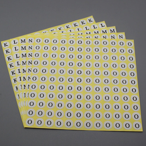 字母标签圆形直径13MM26个英文字母号码家具贴纸数字尺码不干胶