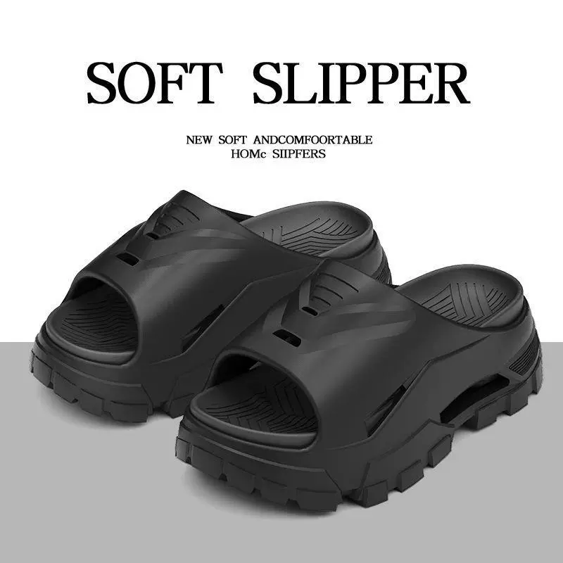 Мужские спортивные вьетнамки в стиле Starship Mecha для активного отдыха, новые противоскользящие модные шлепанцы на толстой подошве 2025 года